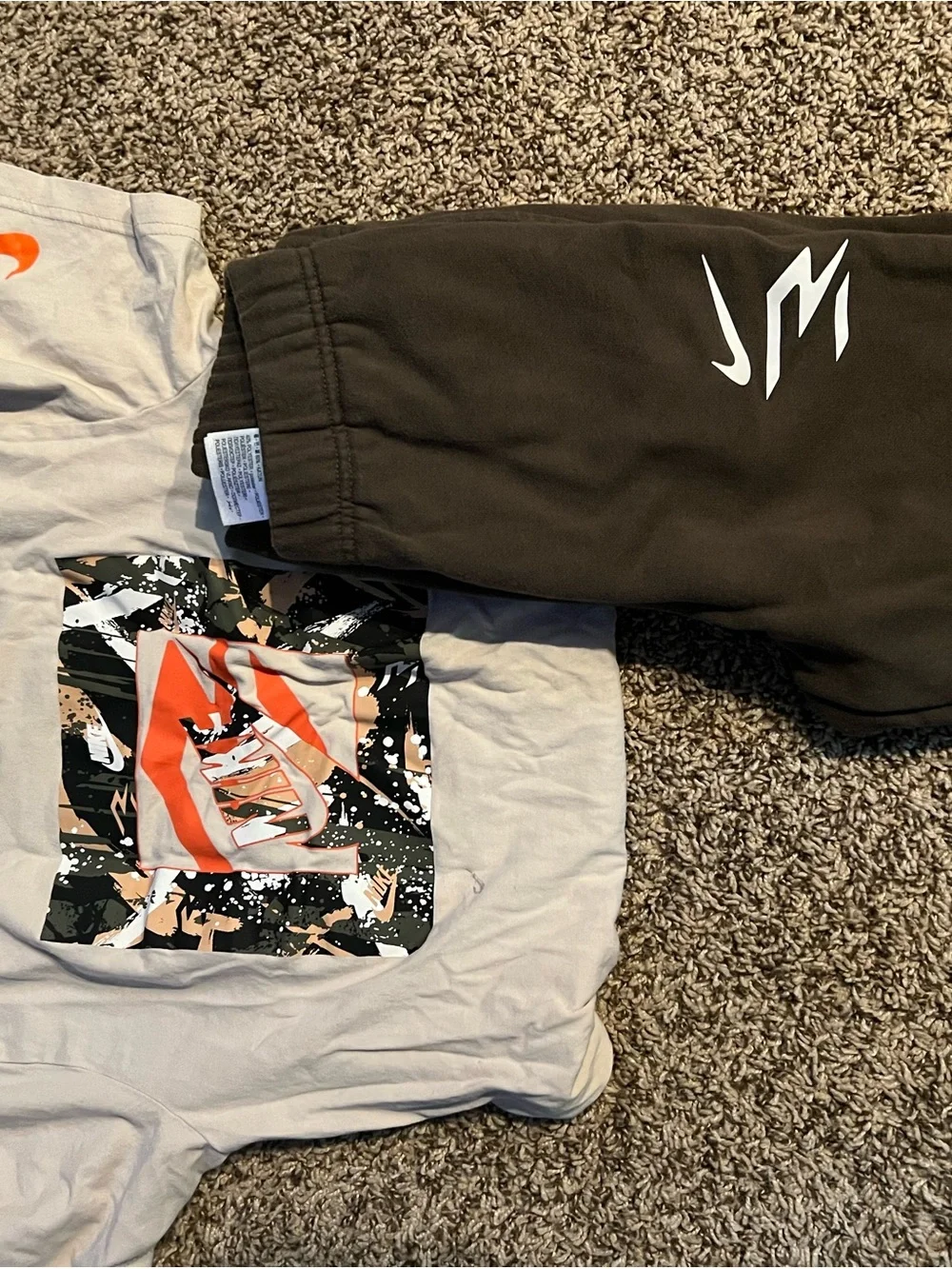 Nike Kids Green Joggers with White Logo